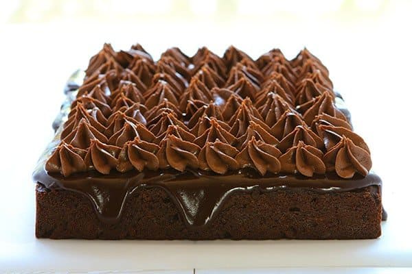 Double Chocolate Zucchini Cake with Chocolate Ganache!