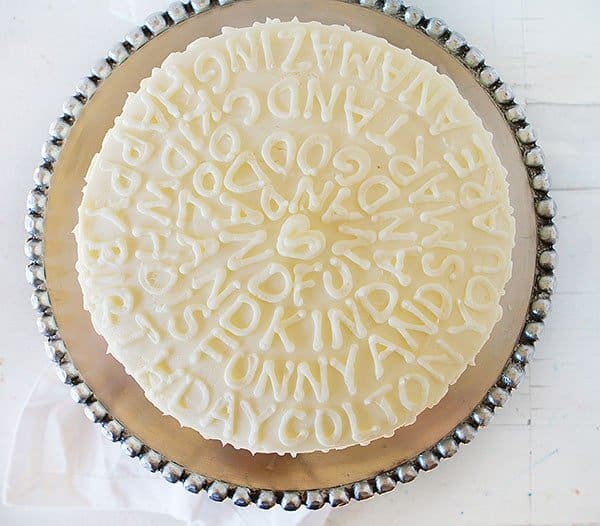 Typography Birthday Cake!