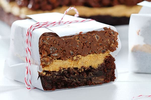 Double Chocolate Brownies with Pumpkin Frosting and Chocolate Krispy Cereal Topping!