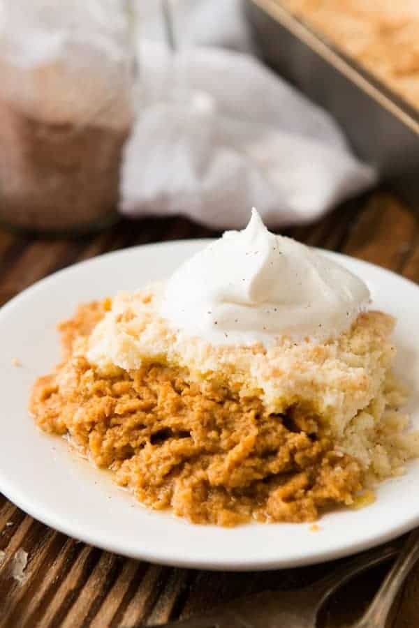 pumpkin pie dump cake i am baker