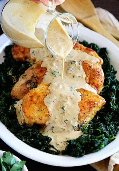 Perfect & Easy Chicken Florentine! A great way to add some flavor to your supper!