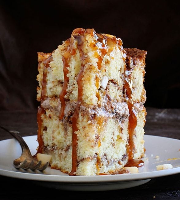 Caramel Apple Cake! My secret method is what makes this cake amazing!