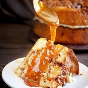 Caramel Apple Cinnamon Cake! My secret method is what makes this cake amazing!