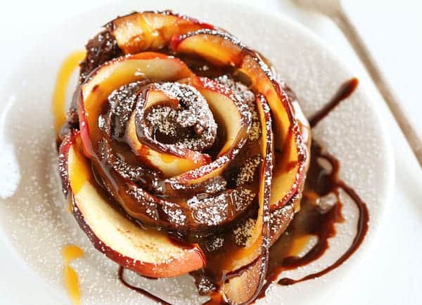 Chocolate Cinnamon Apple Rose!