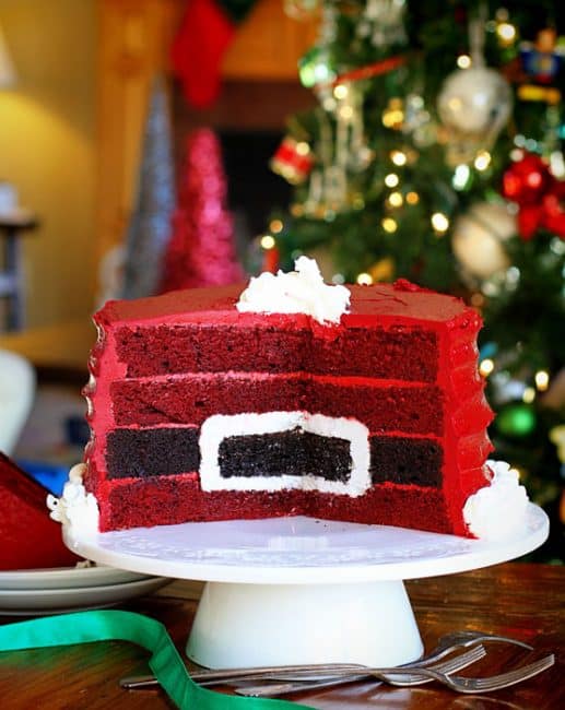 Santa's Belt Surprise-Inside® Cake!
