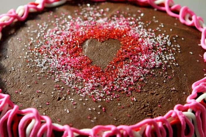 Heart Shape in Sprinkles for Cake Decorating