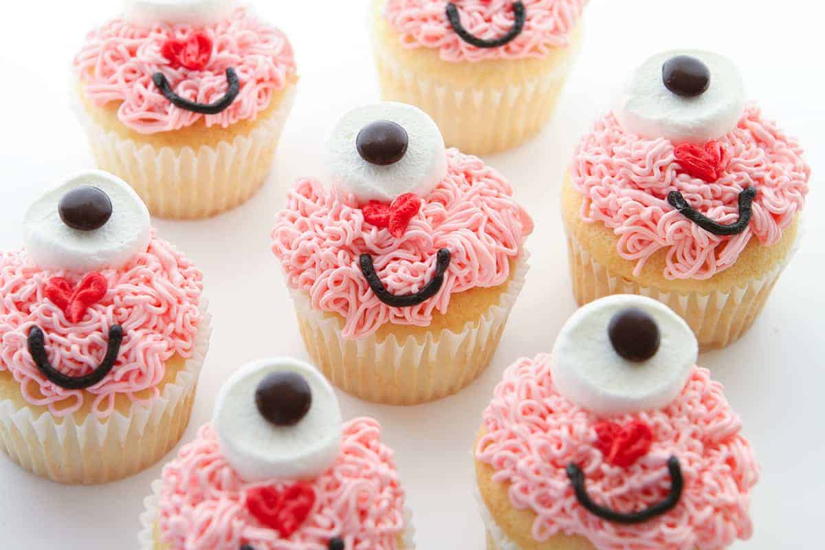 Love Monster Valentines Day Cupcake