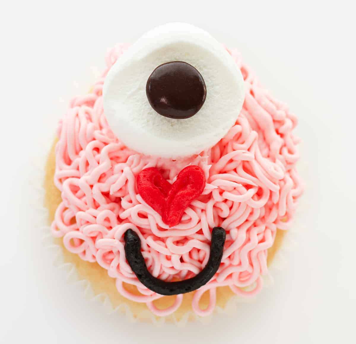 Love Monster Valentines Day Cupcake