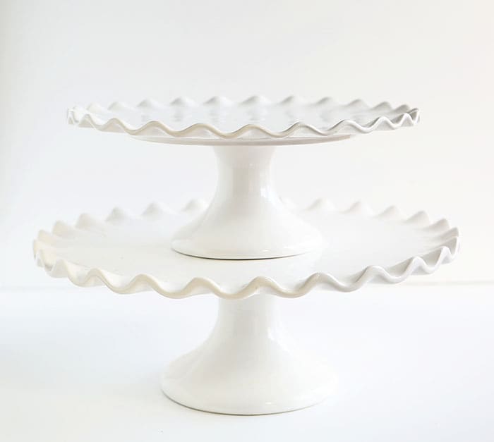 White Frilly Cake Stands