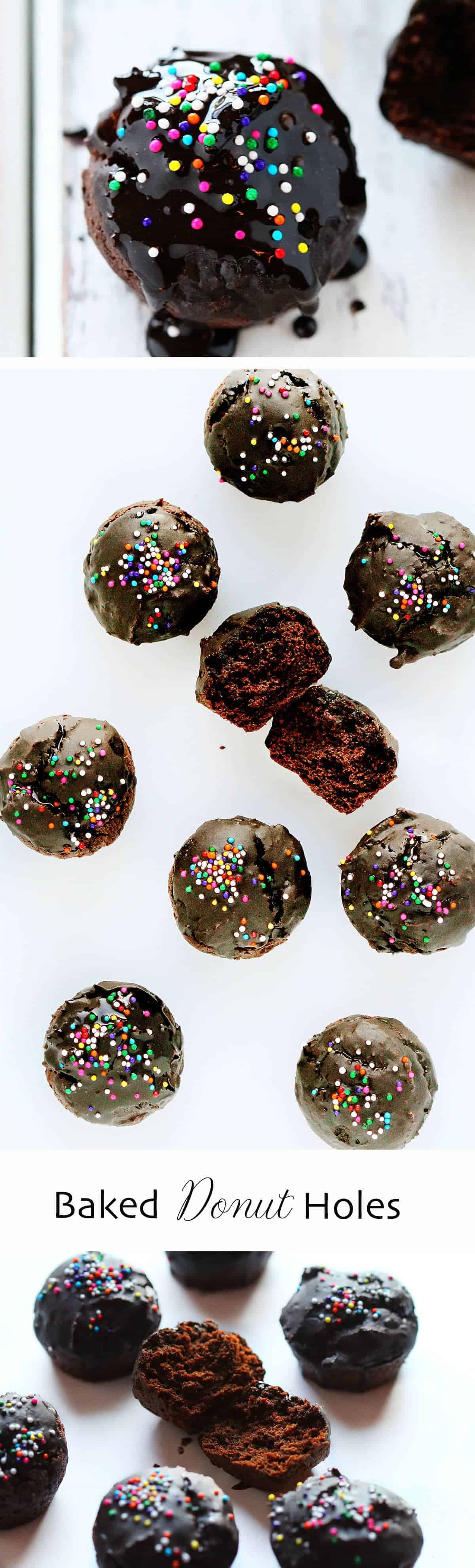 Chocolate Donut Holes with Chocolate Glaze... this is the way to start the day!