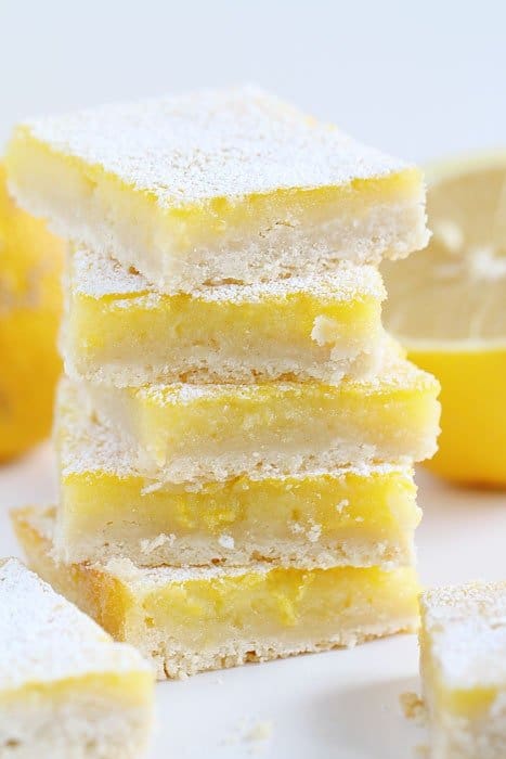 Lemon Squares Stacked 5 high