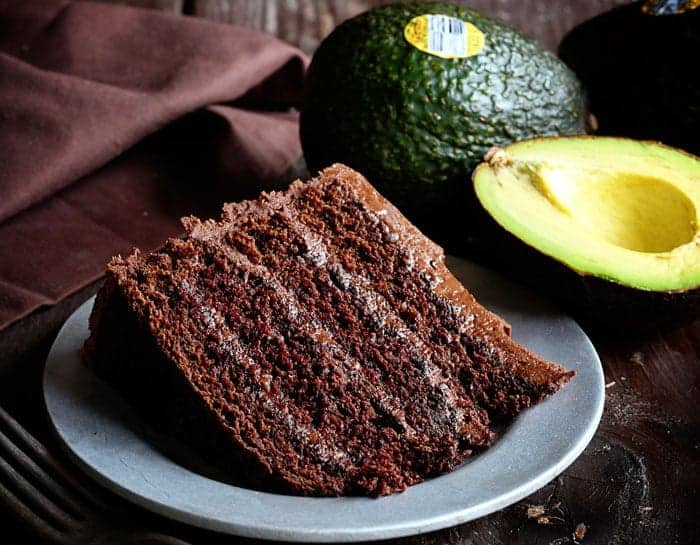 Insanely moist & rich chocolate cake! It's the avocado that makes it truly spectacular!