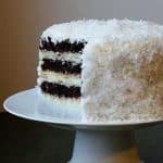 White cake {coconut frosting}