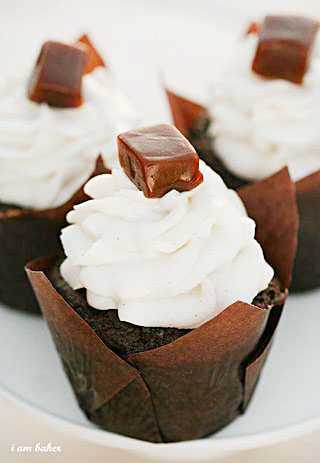 Pumpkin Caramels and Chocolate Pumpkin Cupcakes