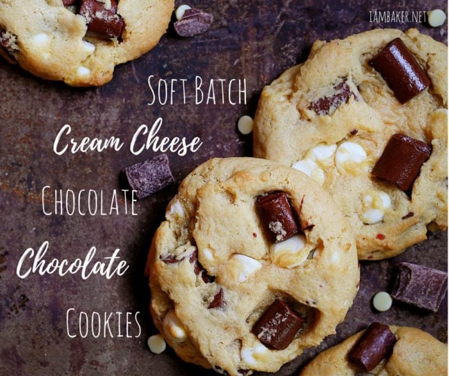 Soft Batch Cream Cheese Chocolate Chip Cookies - Sweet Little Bluebird