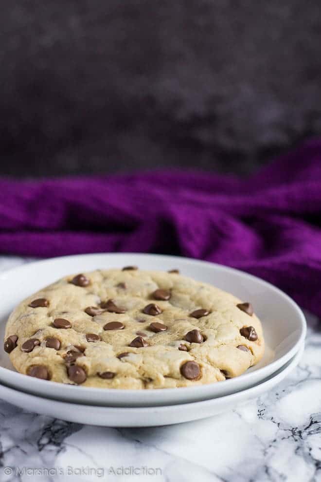 Giant Chocolate Chip Cookie for One i am baker