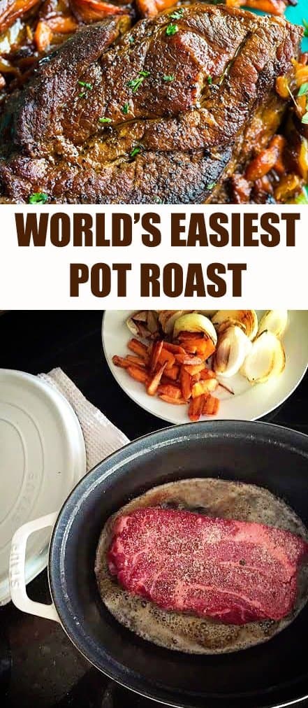 The BEST (and also easiest) pot roast ever! If you can turn on an oven you can master this recipe!