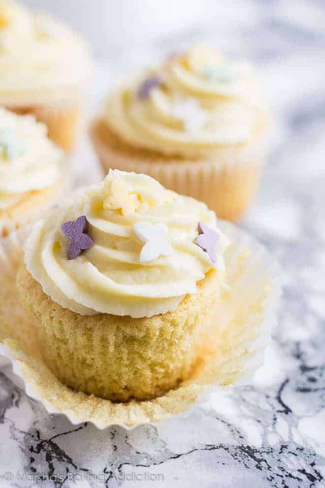 Perfect Vanilla Cupcakes | I Am Baker