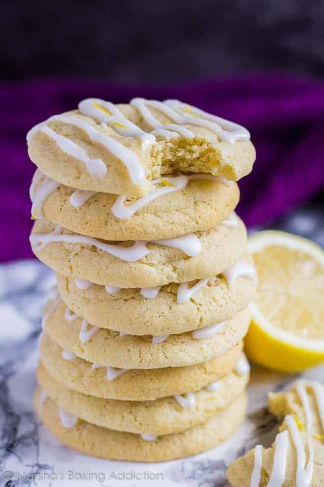 Soft and Chewy Lemon Cream Cheese Cookies i am baker