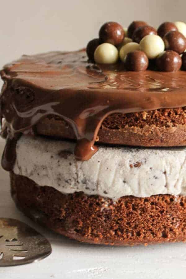 Nutella Kit Kat Oreo Ice Cream Cake | i am baker