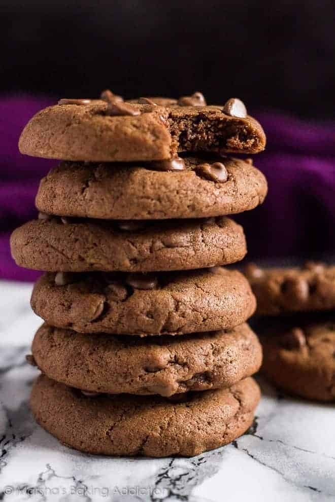 Double Chocolate Cream Cheese Cookies | i am baker
