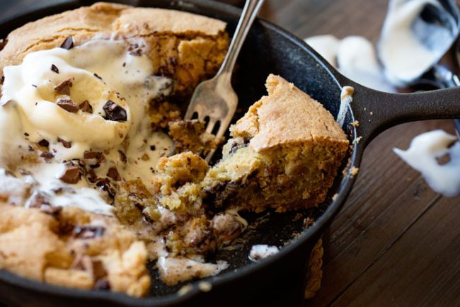 Skillet Chocolate Chip Cookie