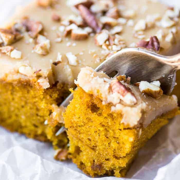 Pecan Praline Pumpkin Cake i am baker