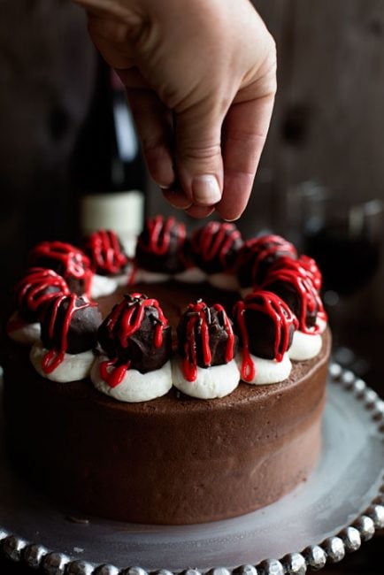 Chocolate Cake with Red Wine Chocolate Covered Cherry Cake