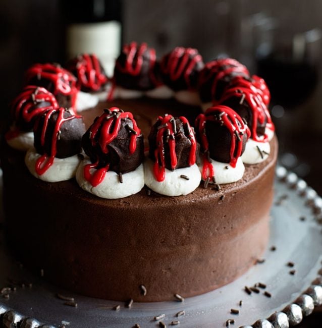 Chocolate Cake with Red Wine Chocolate Covered Cherry Cake