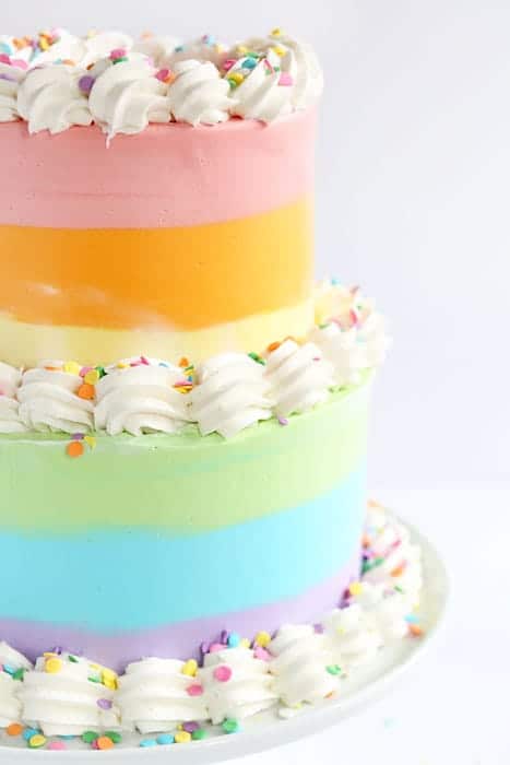 Pastel Rainbow Cake - i am baker