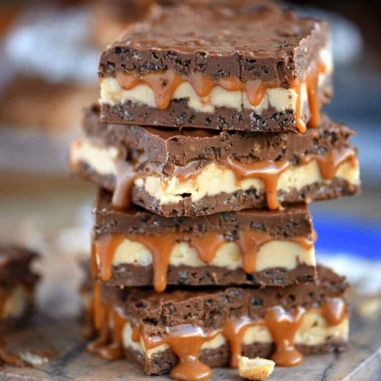 No bake snickers crunch bars i am baker