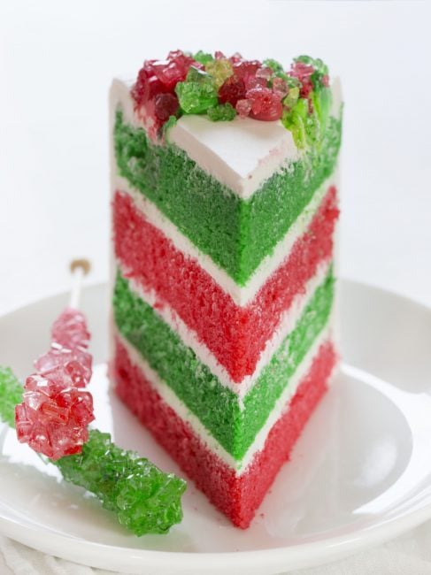 Christmas Bundt Cake - A Festive Red and Green Holiday Cake!