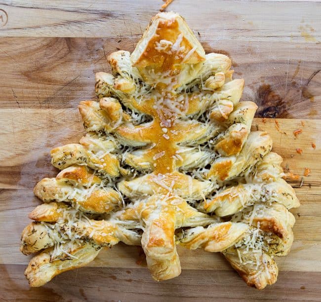 Have fun with your puff pastry and create this savory Christmas Tree!