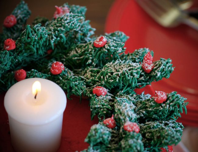 You'll never guess what the wreath is made from!