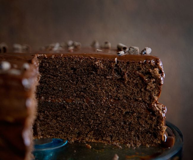 Black Cocoa Chocolate Espresso Cake - The Sugar Coated Cottage