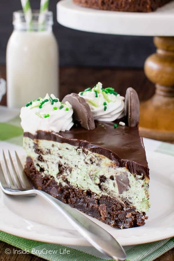 Thin Mint Cheesecake Brownie Cake i am baker