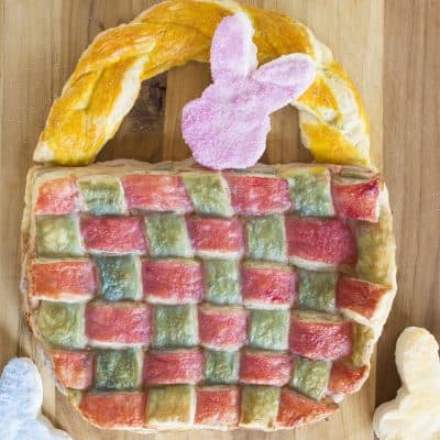 Catch the easy VIDEO on how to do multi-colored pastry lattice!