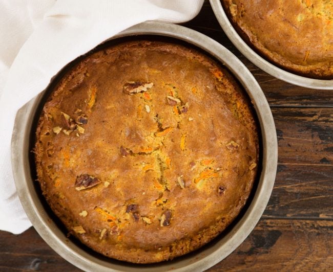 Easy Carrot Cake Recipe Baked in Lodge Wedge Pan