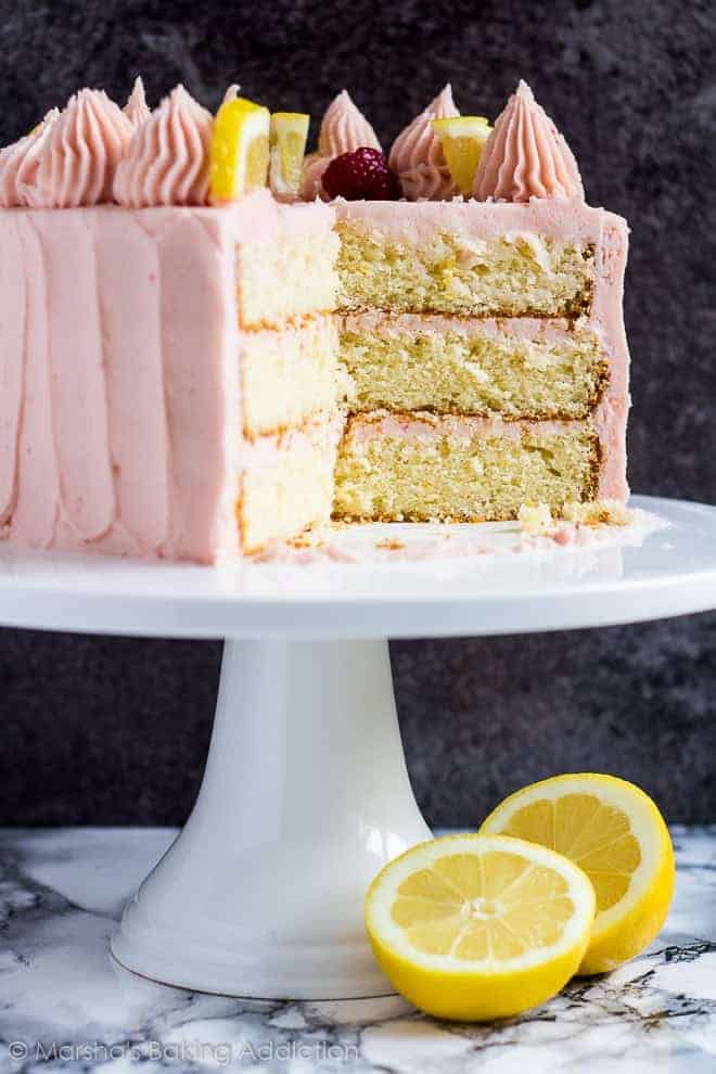 Lemon Raspberry Layer Cake I Am Baker