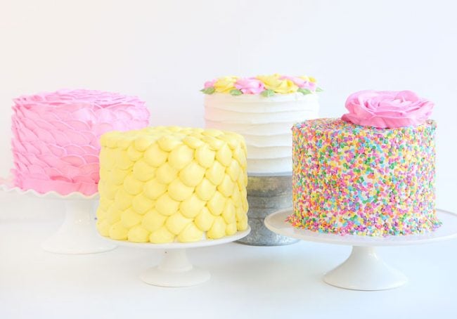 4 Easy Buttercream Cakes