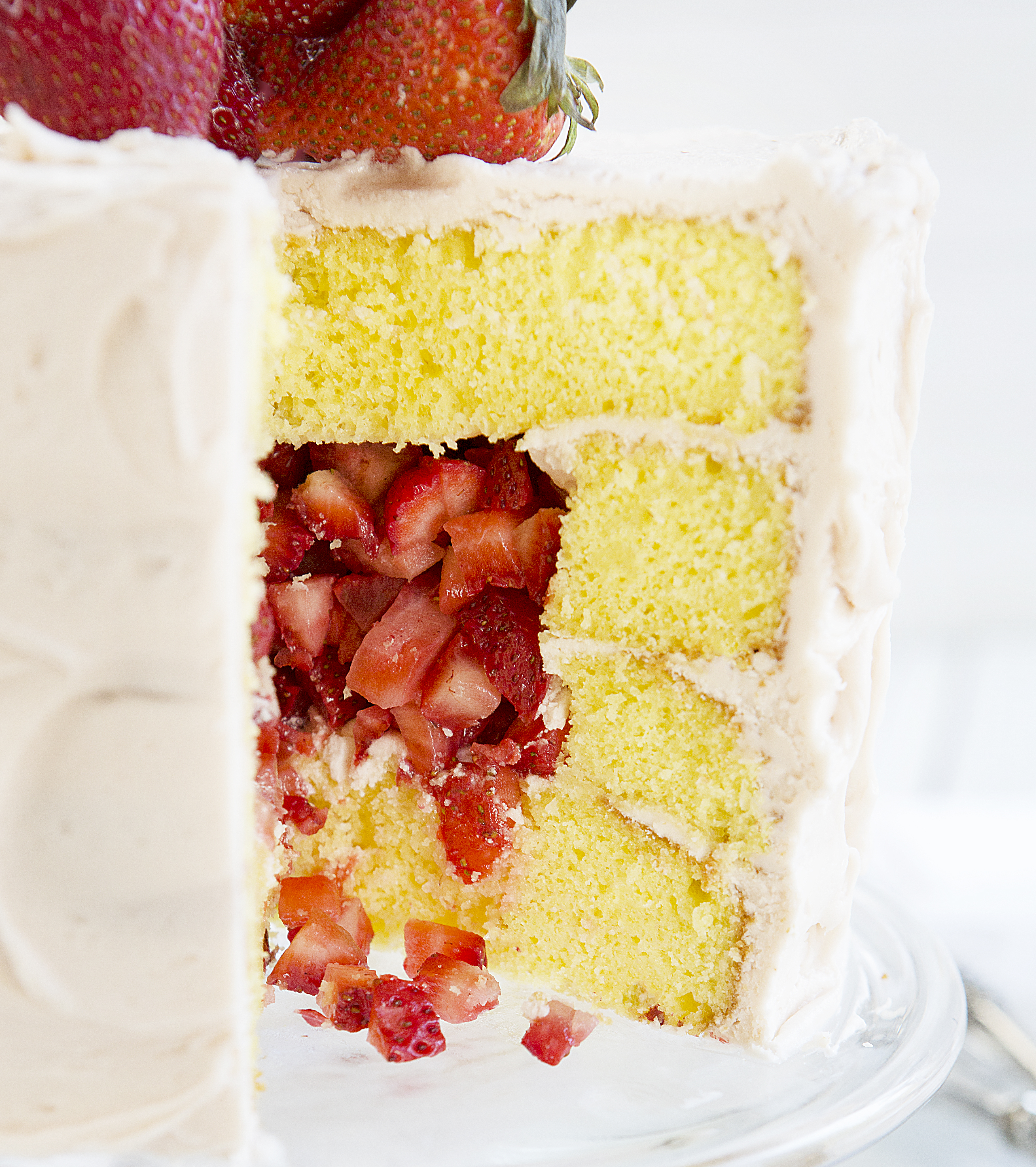 Lemon Cake with a fruity Surprise Inside!