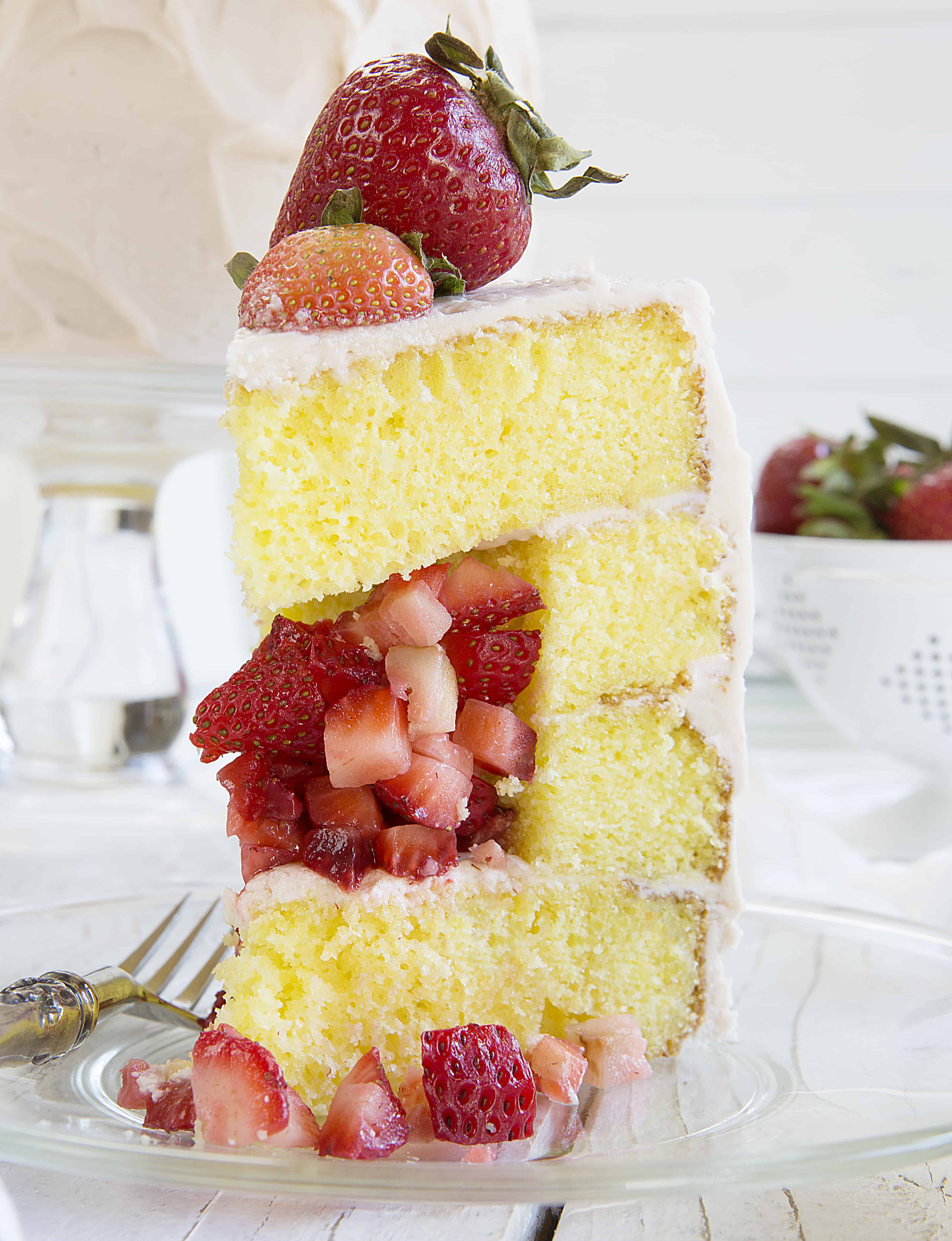 Strawberry Lemon Surprise Cake