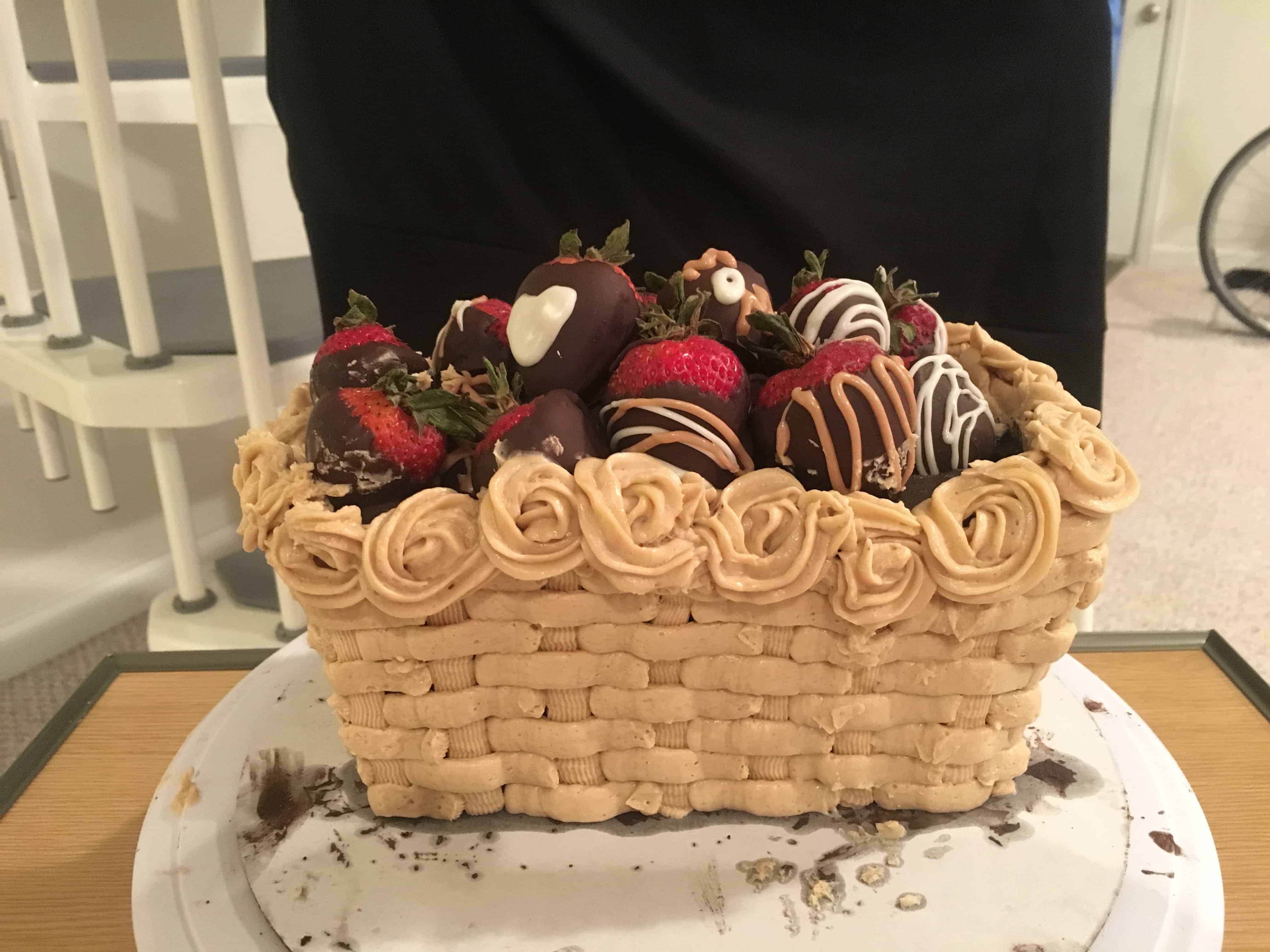 Mocha Basket Cake i am baker