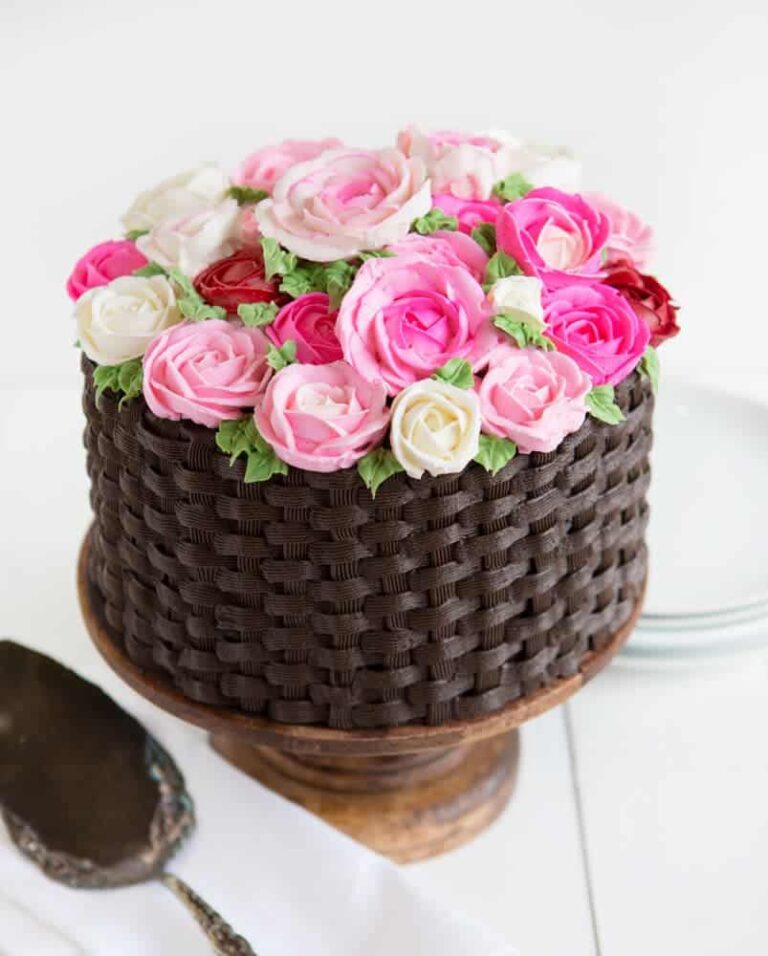 Basket of Flowers Cake i am baker