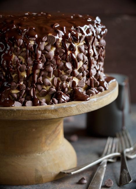 brownie cookie dough cake