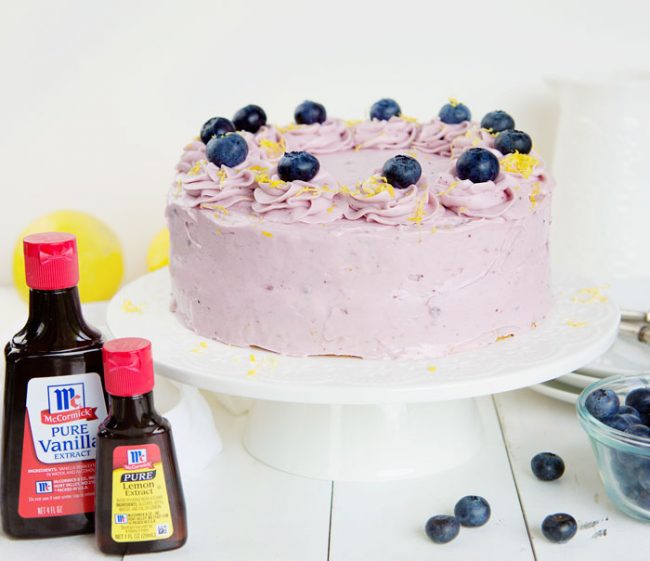 Blueberry Lemon Cake with lemon extract