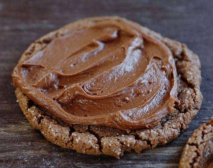 A crisp on the outside and chewy on the inside chocolate cookie with decadent chocolate frosting.