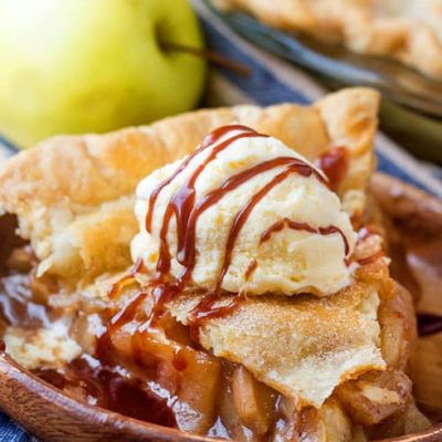 This BOOZY Caramel Apple Pie is for adults only!