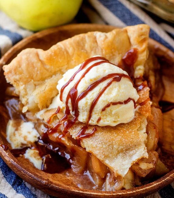 This BOOZY Caramel Apple Pie is for adults only!