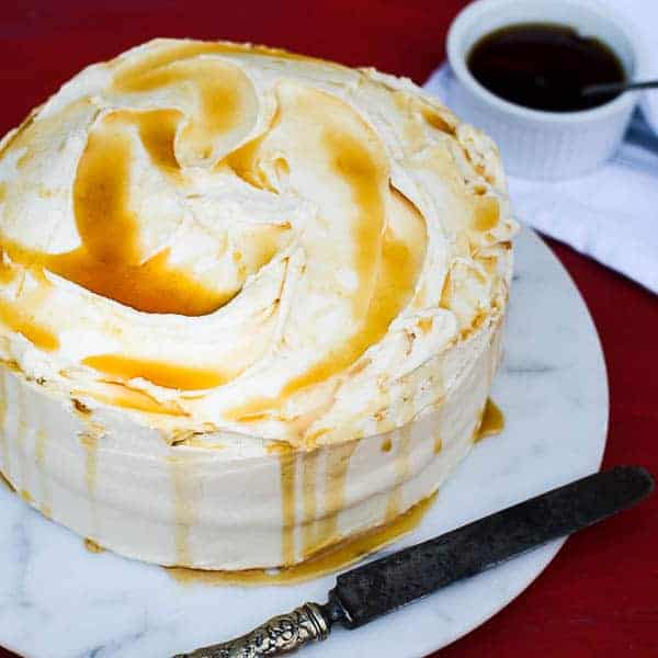 Classic Yellow Cake with Pure Maple Syrup Buttercream Frosting i am baker